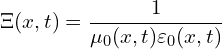 \[ \Xi(x, t) = \frac{1}{\mu_0(x, t)\varepsilon_0(x, t)} \]