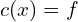 \[ c(x)=fλ \]